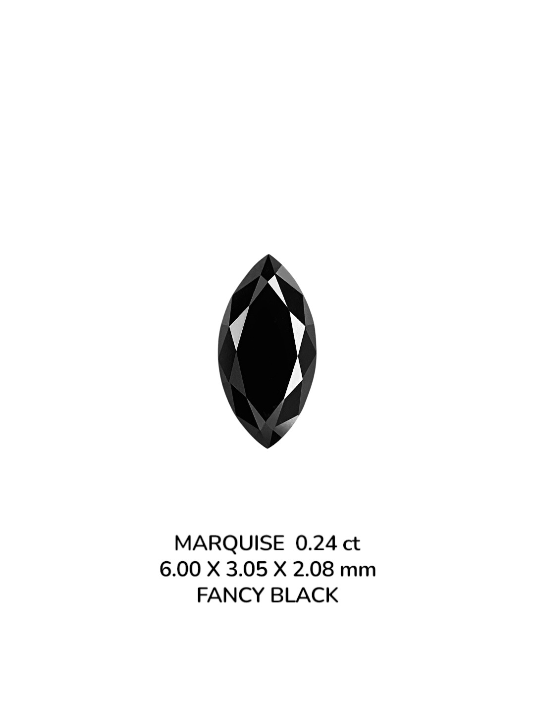 0.24 Carat Natural Fancy Black Marquise Diamond SE-9080T11