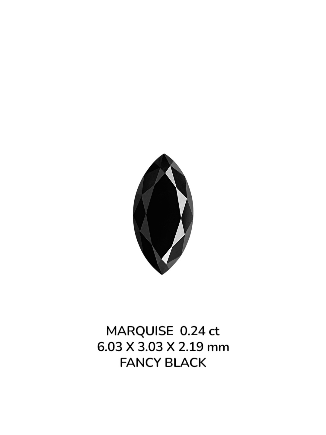 0.24 Carat Natural Fancy Black Marquise Diamond SE-9080T14