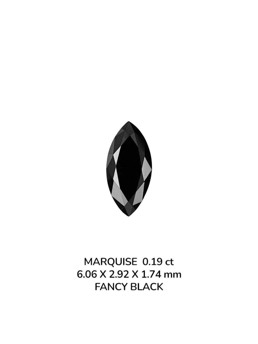 0.19 Carat Natural Fancy Black Marquise Diamond SE-9080T17