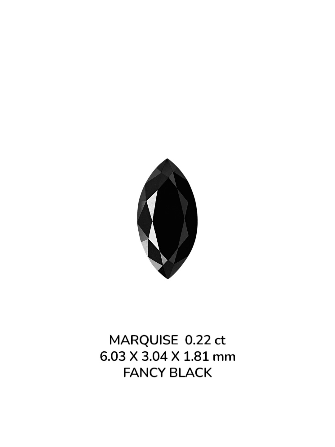 0.22 Carat Natural Fancy Black Marquise Diamond SE-9080T18