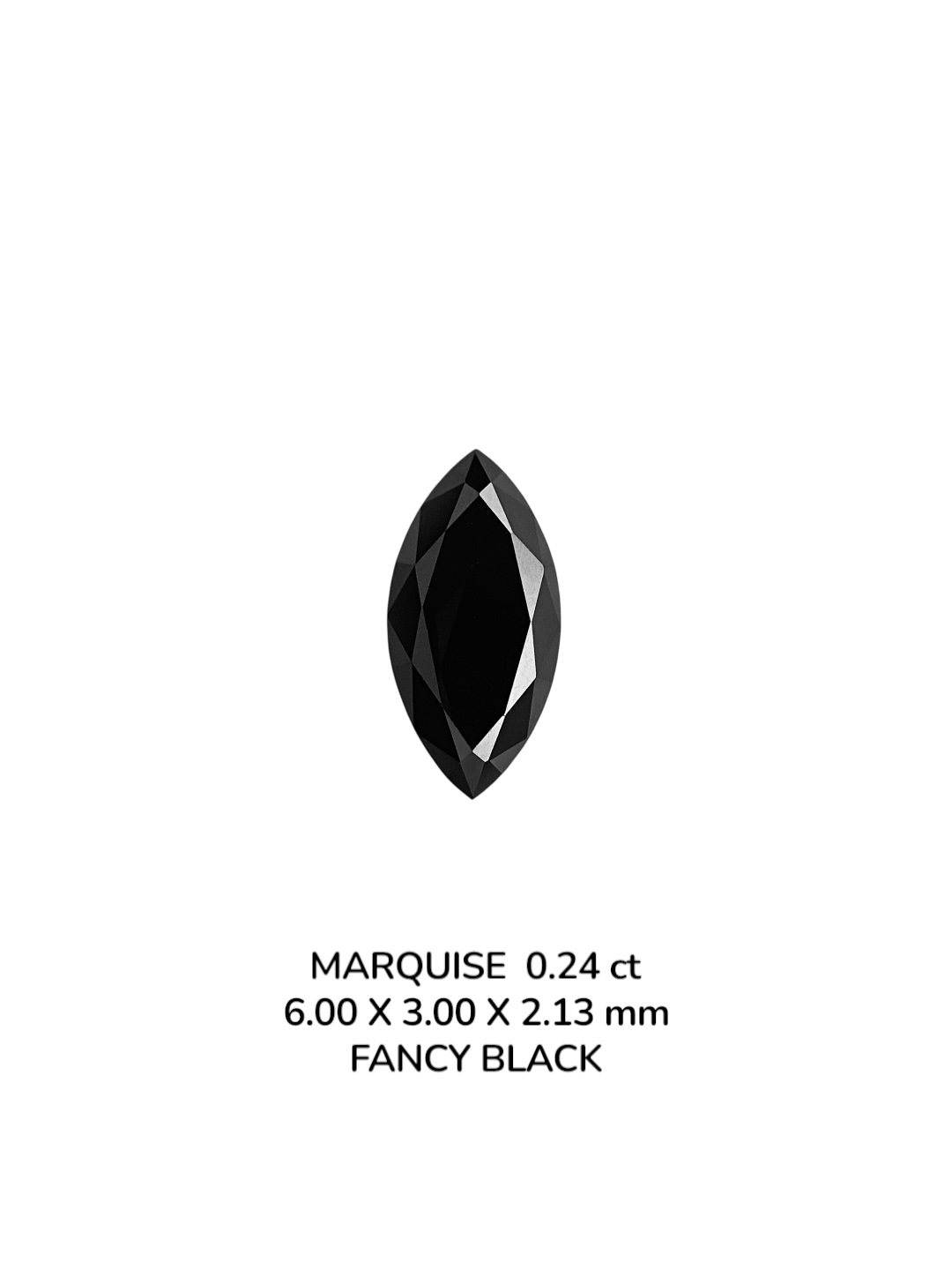 0.24 Carat Natural Fancy Black Marquise Diamond SE-9080T4