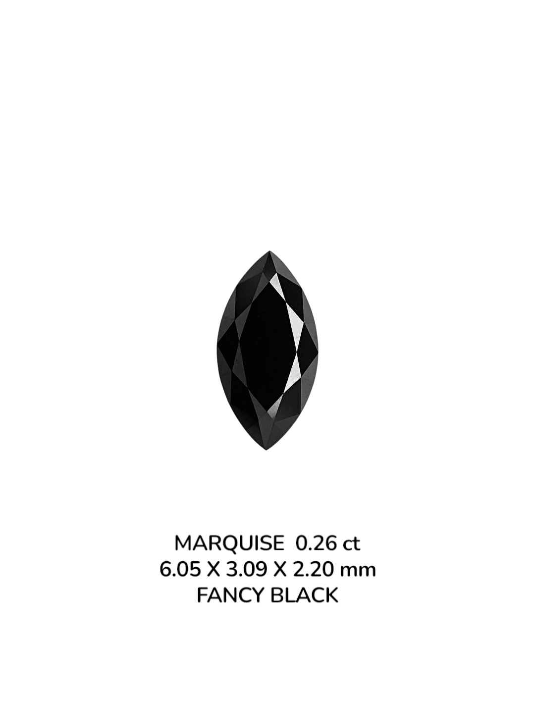 0.26 Carat Natural Fancy Black Marquise Diamond SE-9080T5