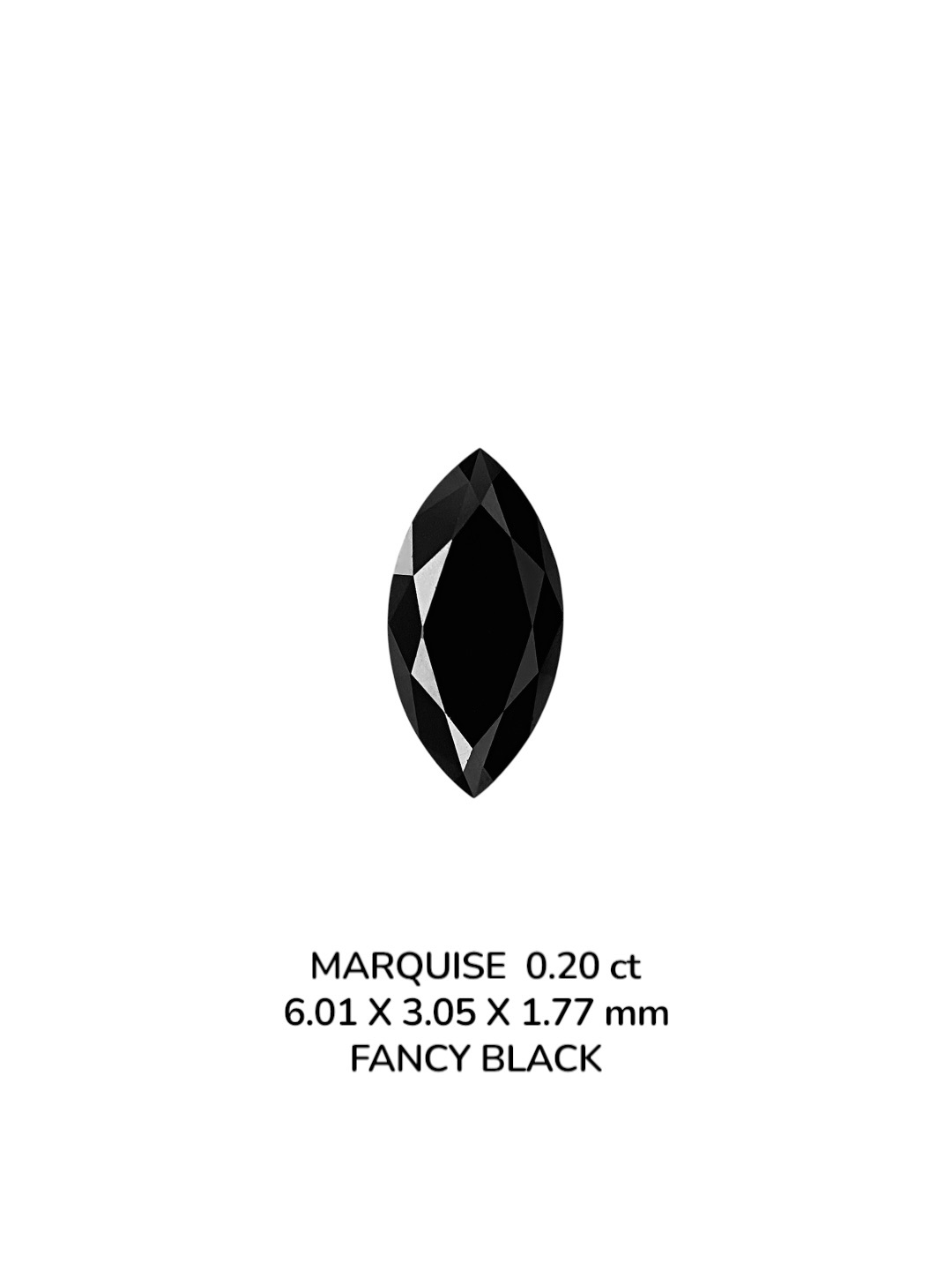 0.20 Carat Natural Fancy Black Marquise Diamond SE-9080T6