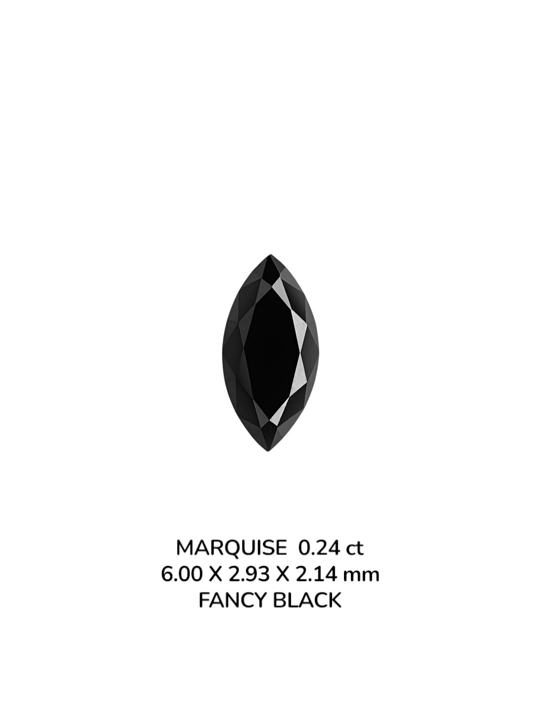 0.24 Carat Natural Fancy Black Marquise Diamond SE-9080T9
