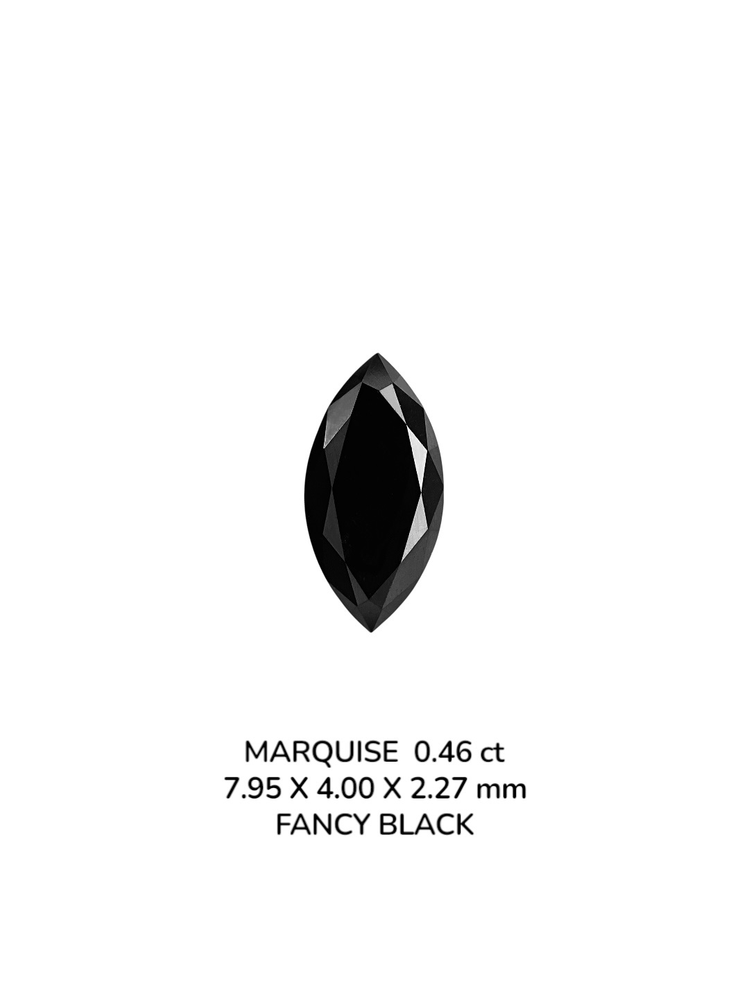 0.46 Carat Natural Fancy Black Marquise Diamond SE-9081T1