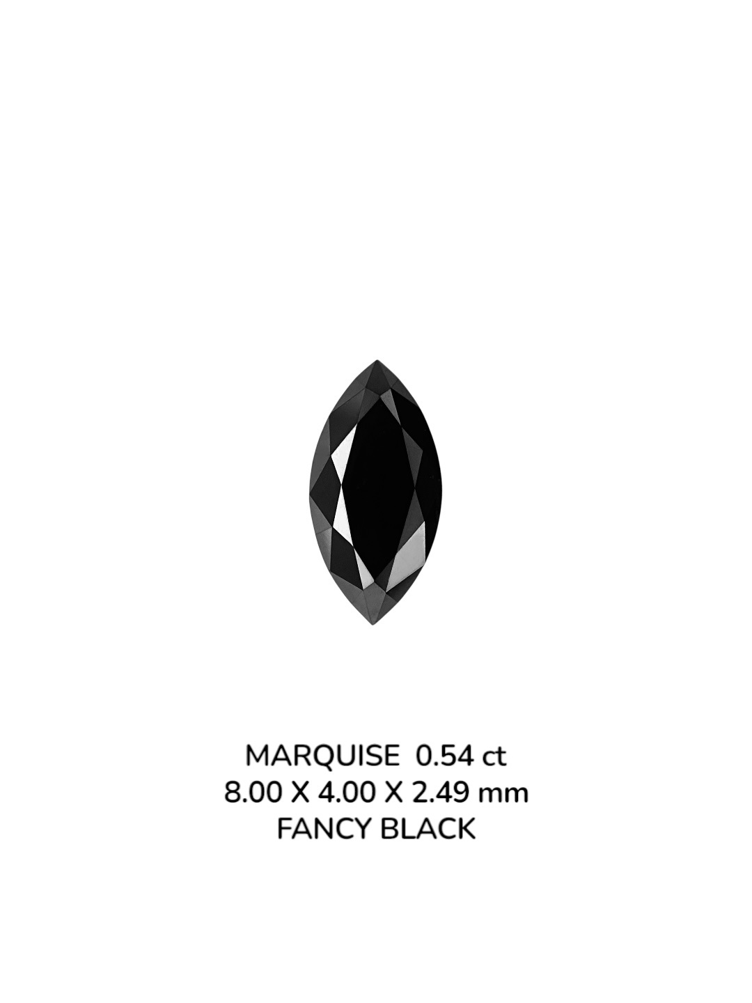 0.54 Carat Natural Fancy Black Marquise Diamond SE-9081T5