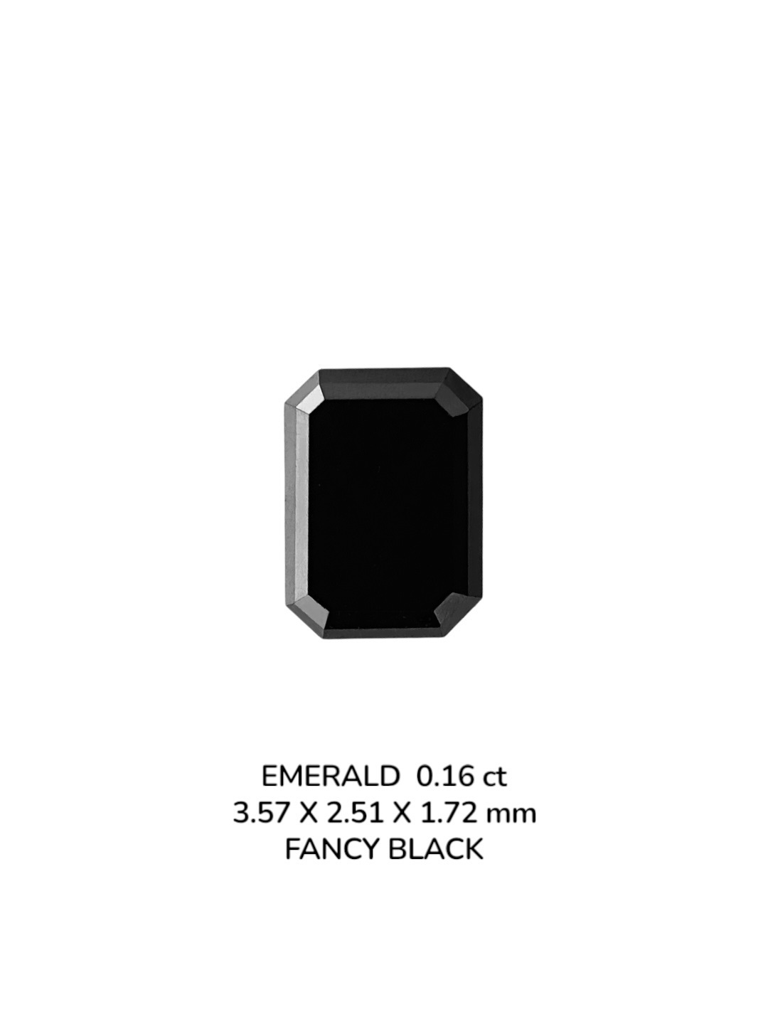 0.16 Carat Natural Fancy Black Emerald Diamond SE-9086T1