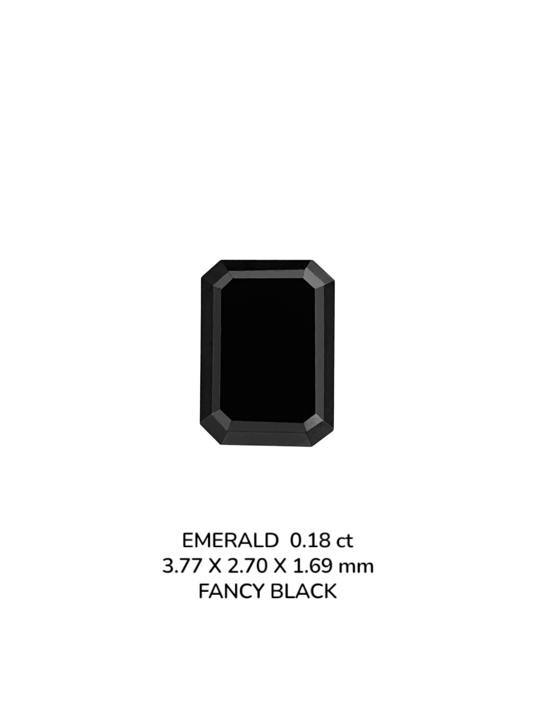 0.18 Carat Natural Fancy Black Emerald Diamond SE-9086T10