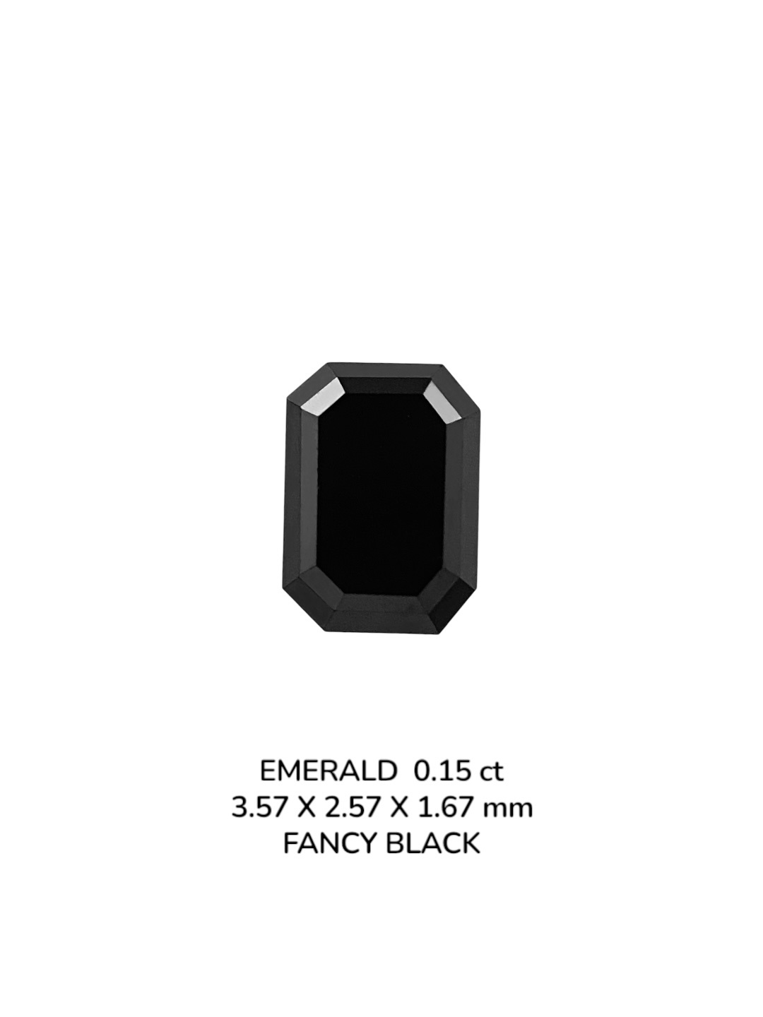 0.15 Carat Natural Fancy Black Emerald Diamond SE-9086T12