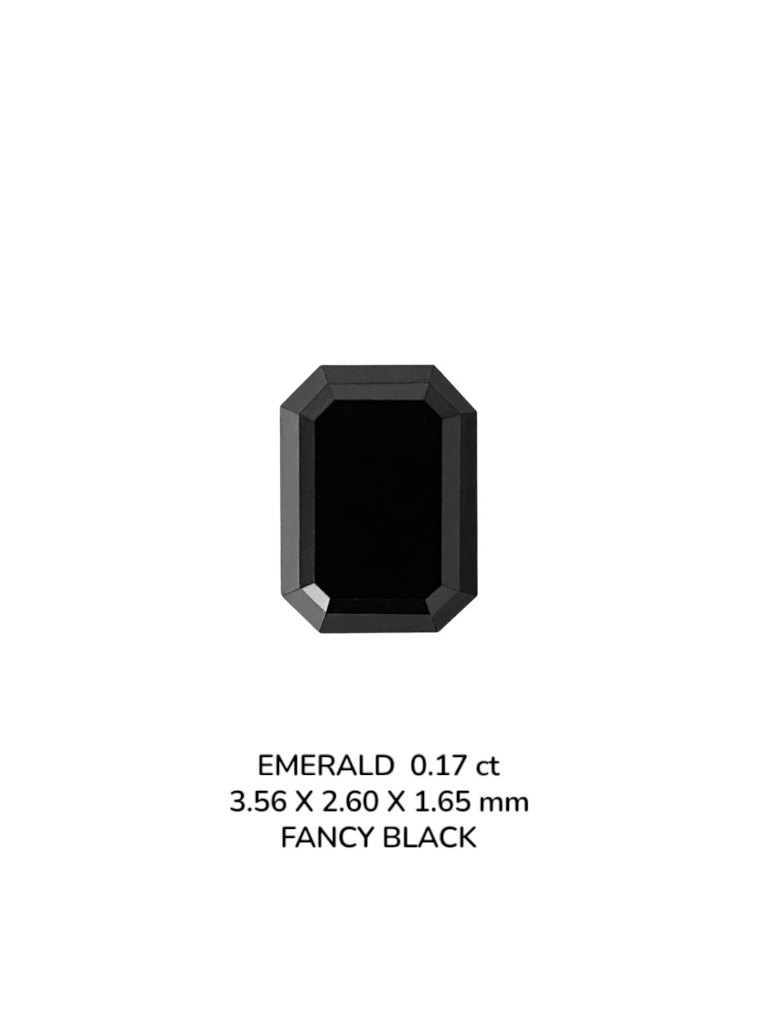 0.17 Carat Natural Fancy Black Emerald Diamond SE-9086T14