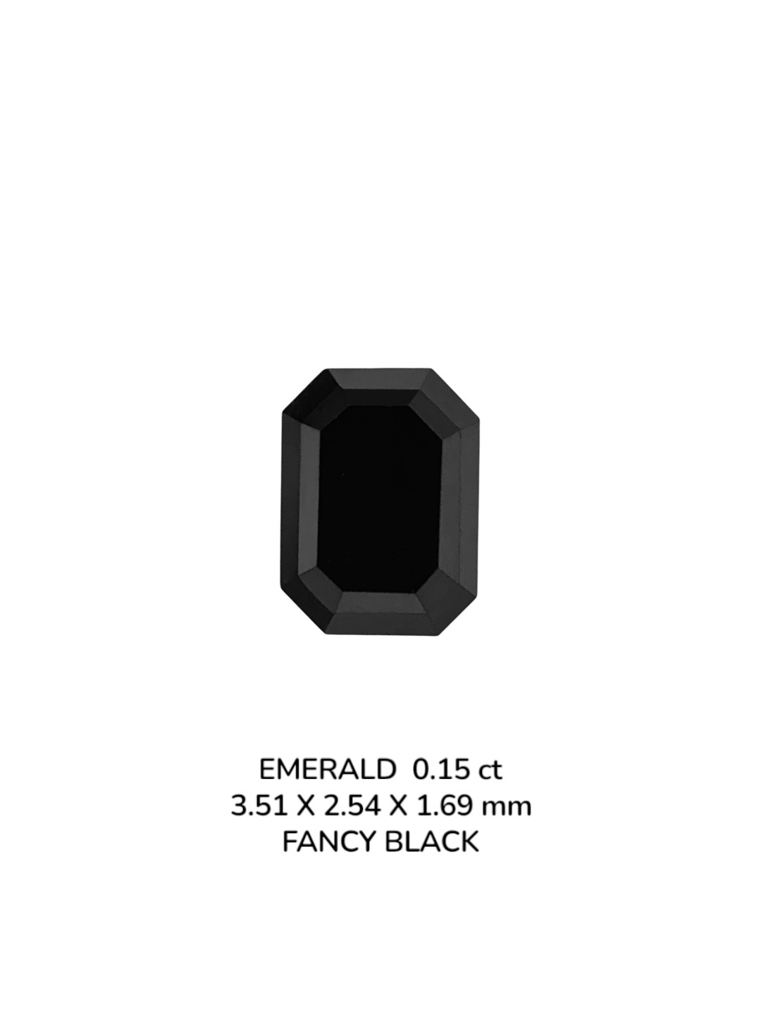 0.15 Carat Natural Fancy Black Emerald Diamond SE-9086T16
