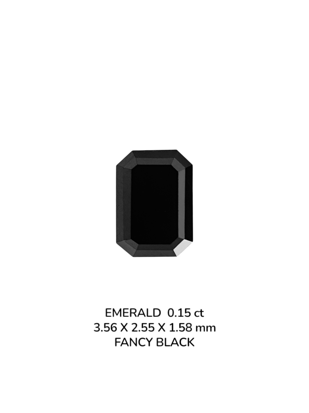 0.15 Carat Natural Fancy Black Emerald Diamond SE-9086T18
