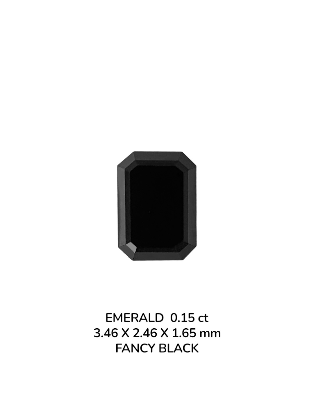 0.15 Carat Natural Fancy Black Emerald Diamond SE-9086T19
