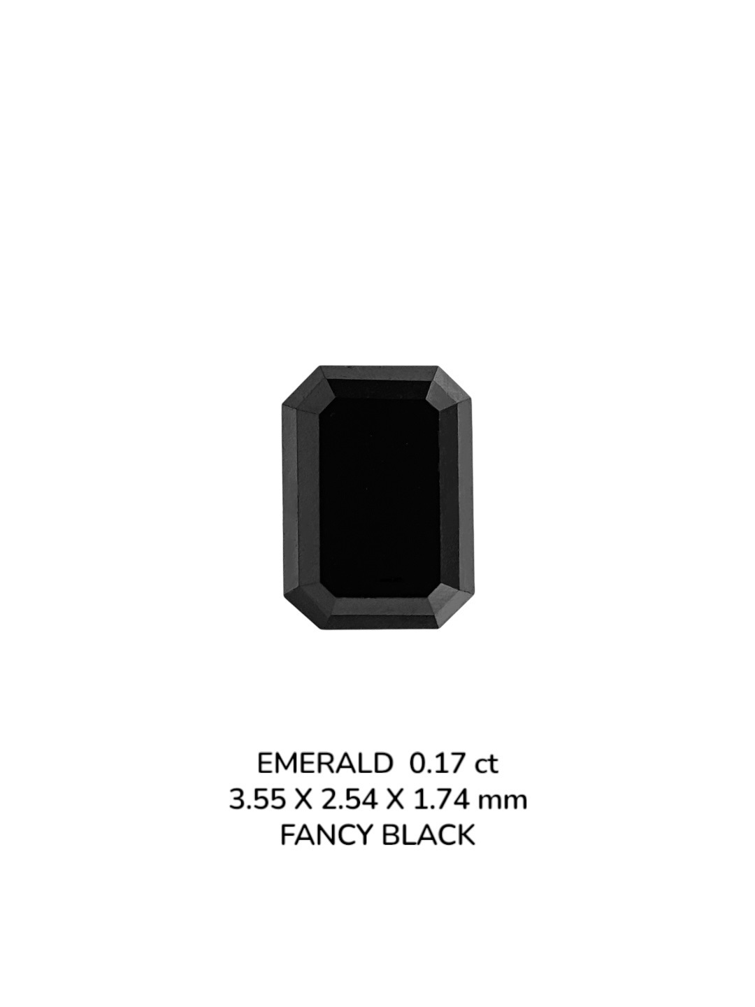 0.17 Carat Natural Fancy Black Emerald Diamond SE-9086T2