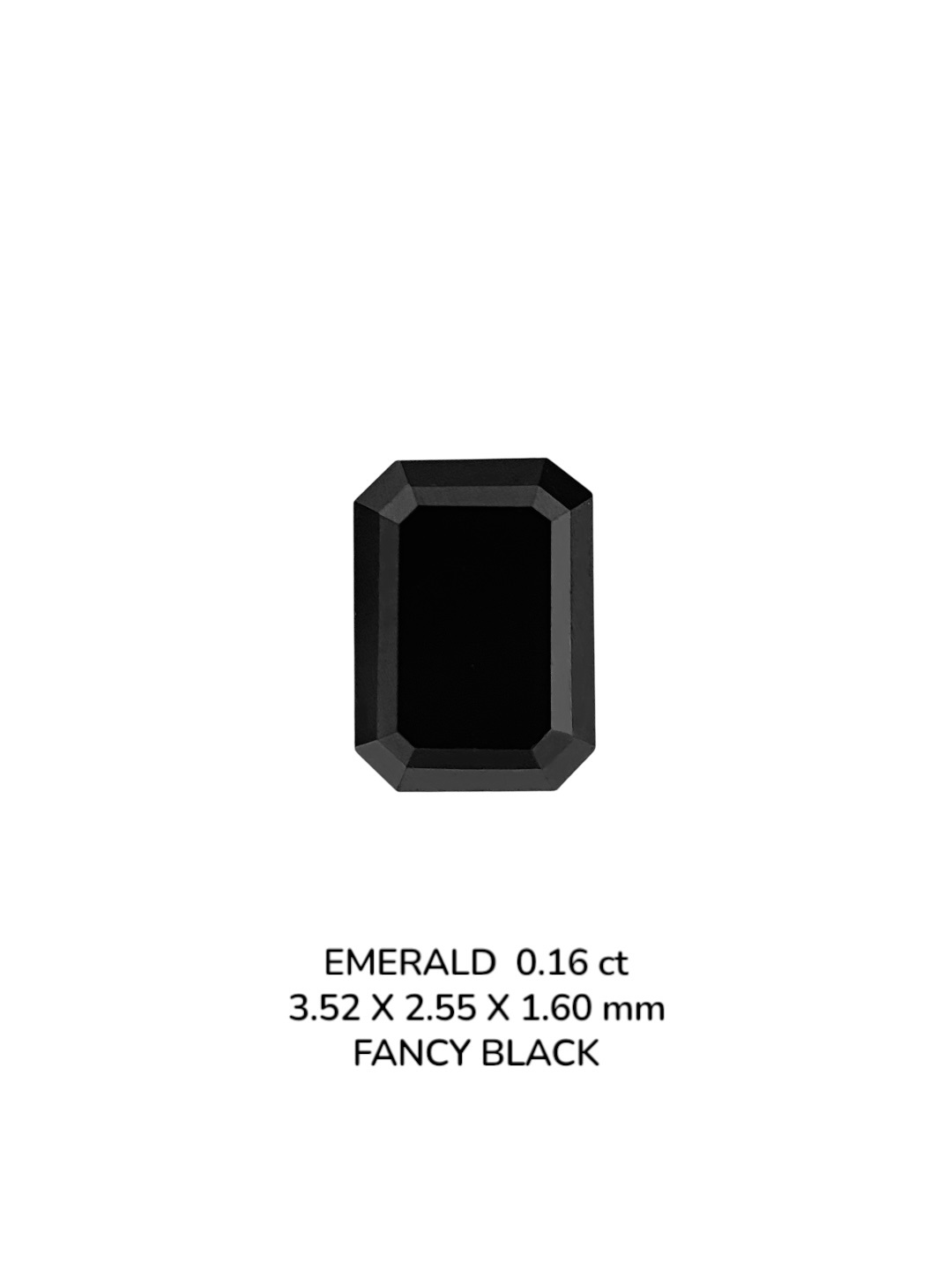 0.16 Carat Natural Fancy Black Emerald Diamond SE-9086T3