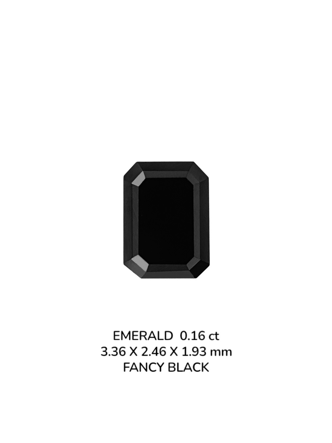 0.16 Carat Natural Fancy Black Emerald Diamond SE-9086T7