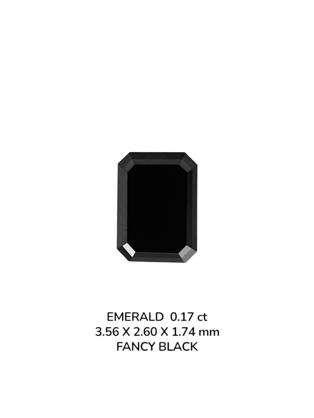 0.17 Carat Natural Fancy Black Emerald Diamond SE-9086T8