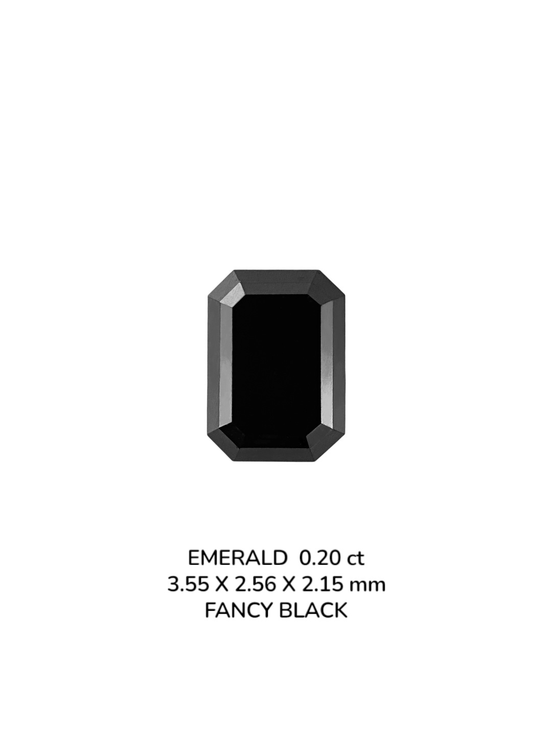 0.20 Carat Natural Fancy Black Emerald Diamond SE-9086T9