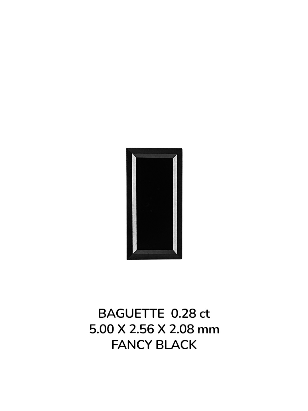 0.28 Carat Natural Fancy Black Baguette Diamond SE-9109T1