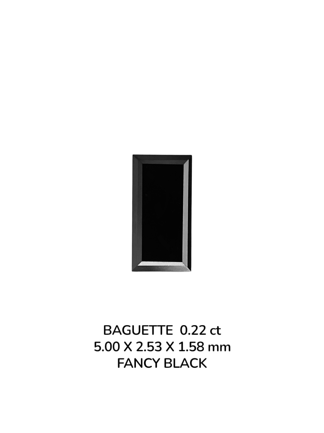 0.22 Carat Natural Fancy Black Baguette Diamond SE-9109T12