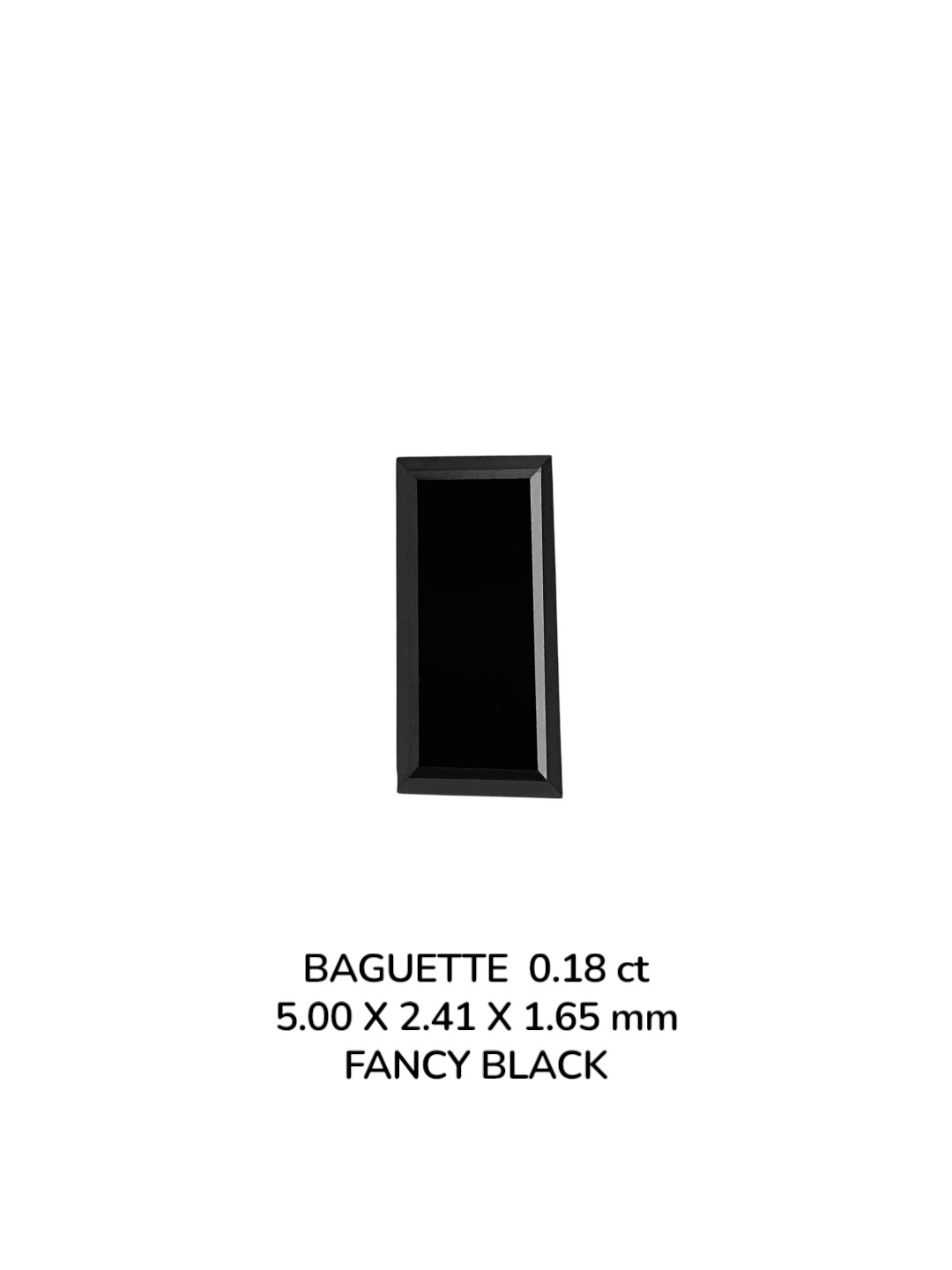 0.18 Carat Natural Fancy Black Baguette Diamond SE-9109T13