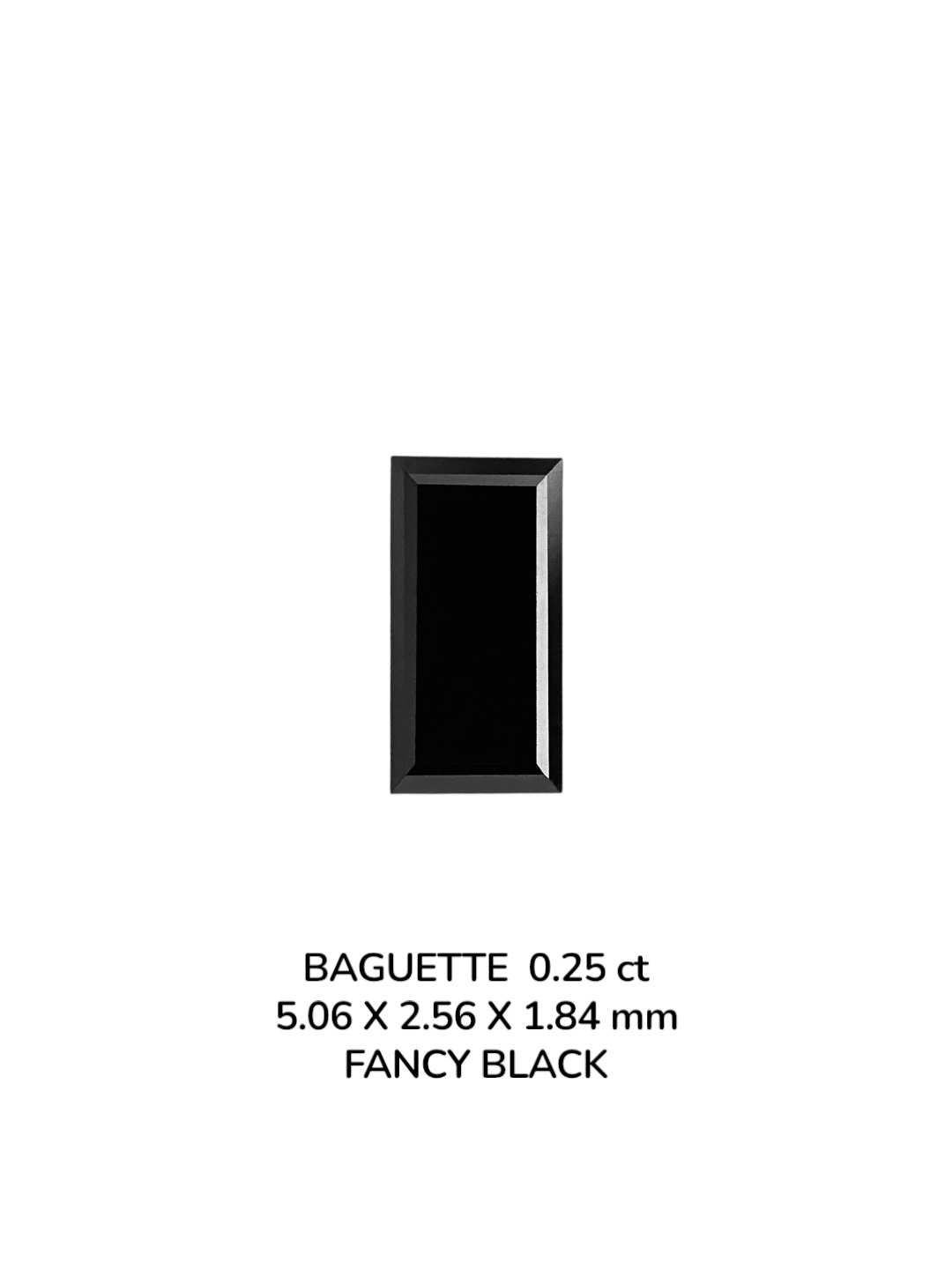 0.25 Carat Natural Fancy Black Baguette Diamond SE-9109T14