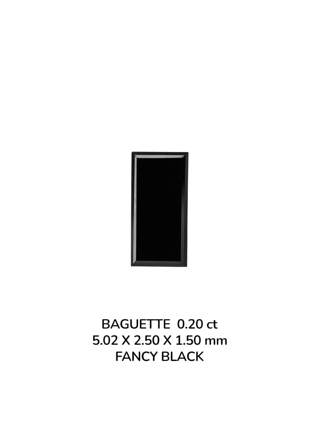 0.20 Carat Natural Fancy Black Baguette Diamond SE-9109T15