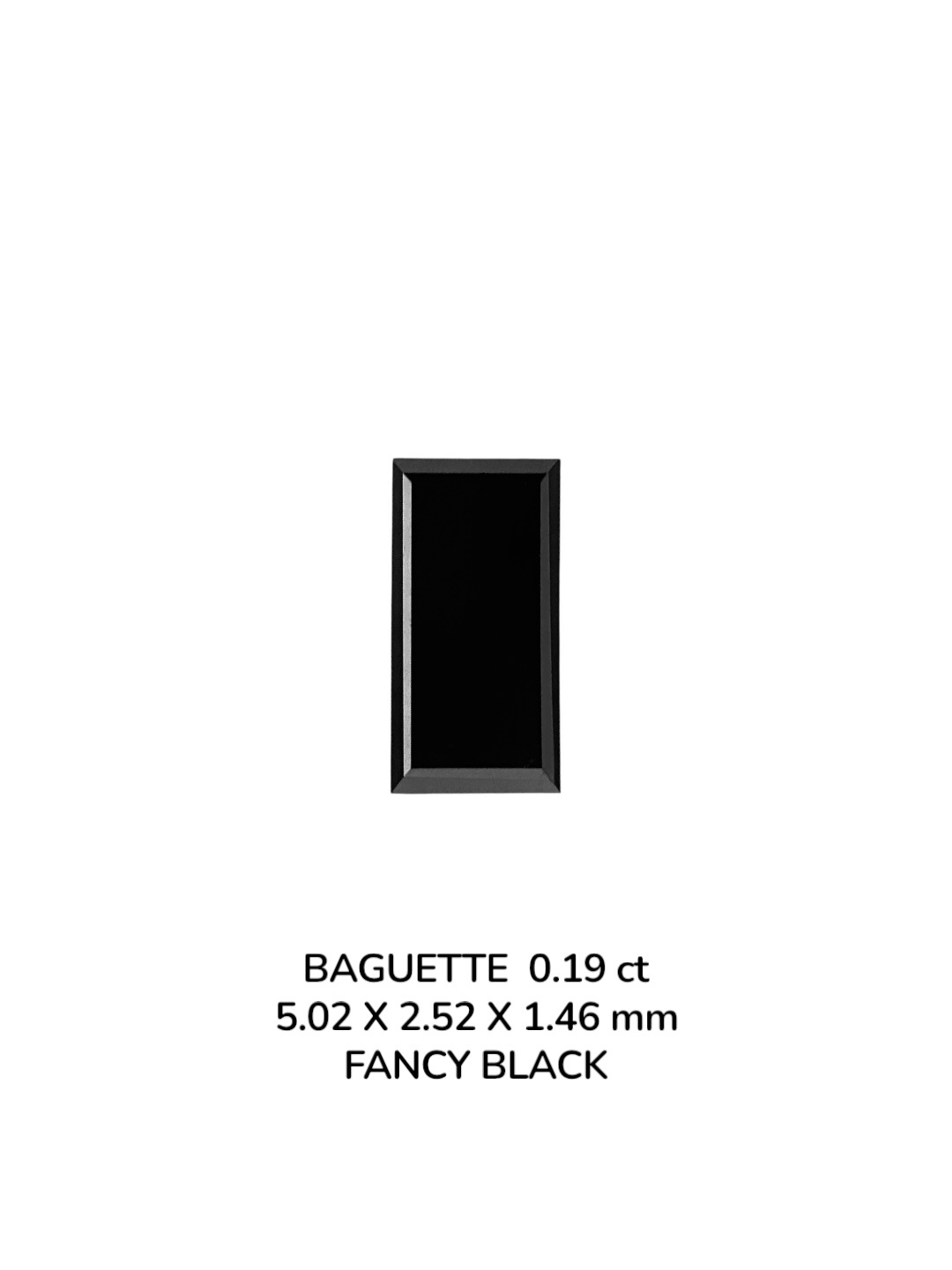 0.19 Carat Natural Fancy Black Baguette Diamond SE-9109T16