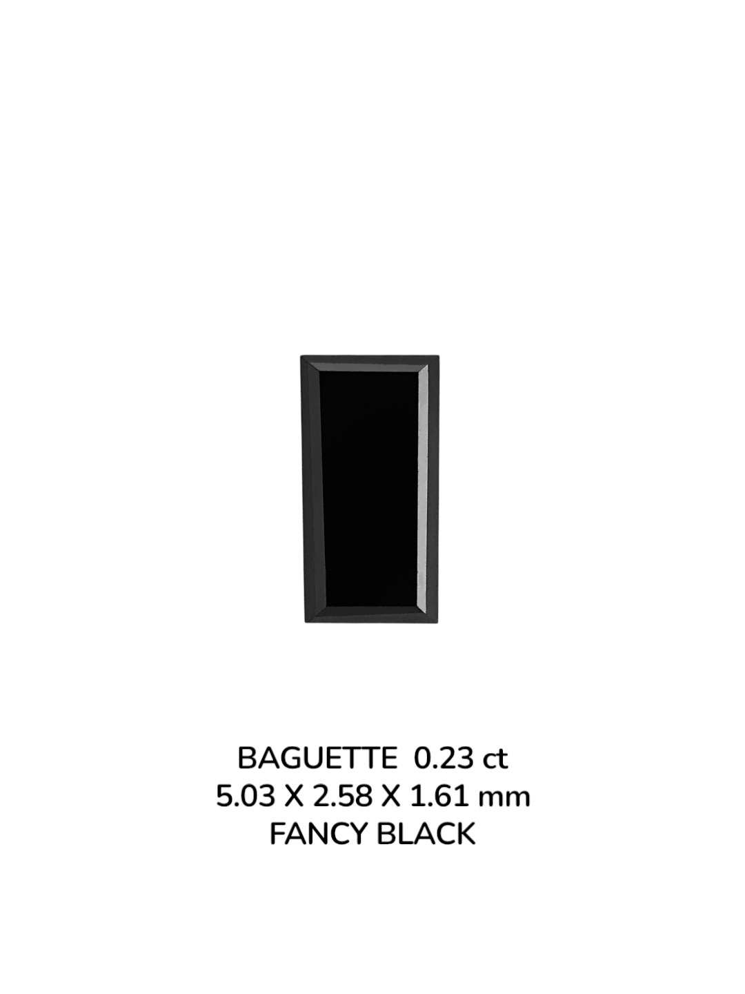 0.23 Carat Natural Fancy Black Baguette Diamond SE-9109T18