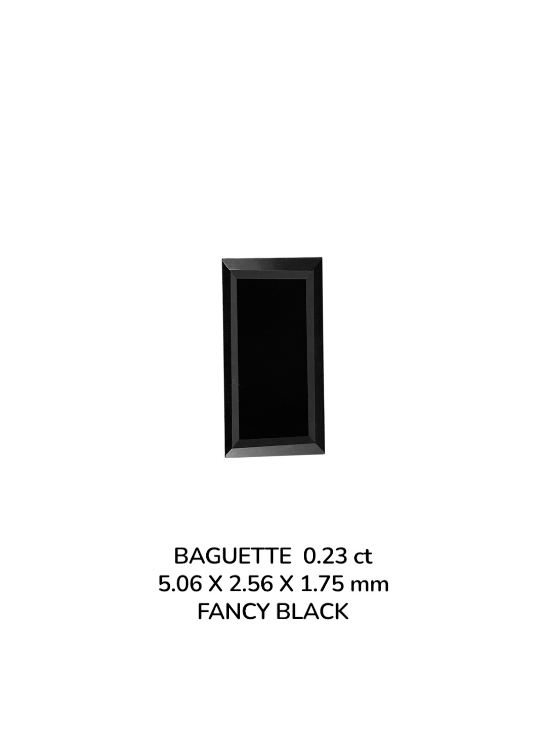 0.23 Carat Natural Fancy Black Baguette Diamond SE-9109T19