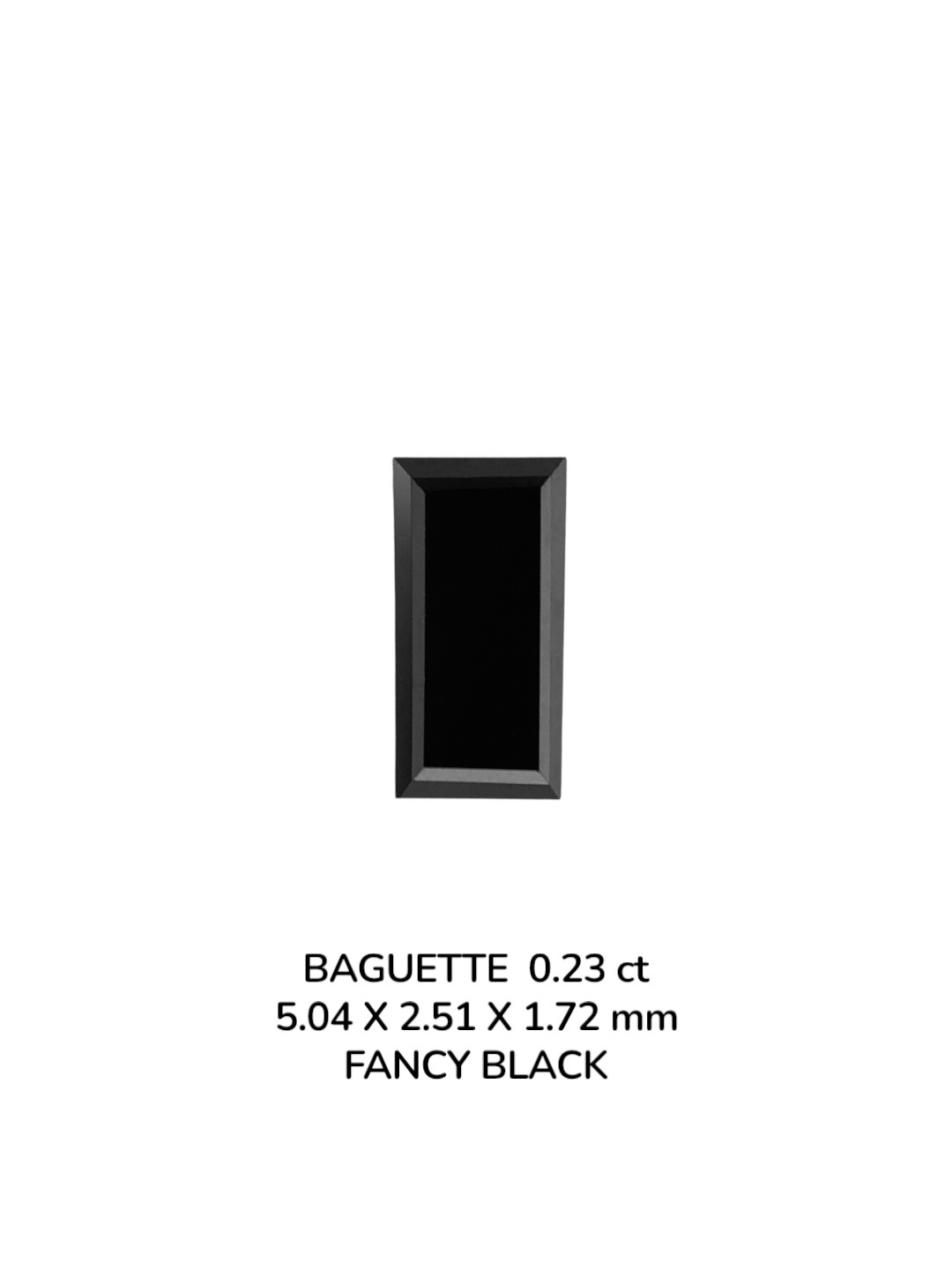 0.23 Carat Natural Fancy Black Baguette Diamond SE-9109T20