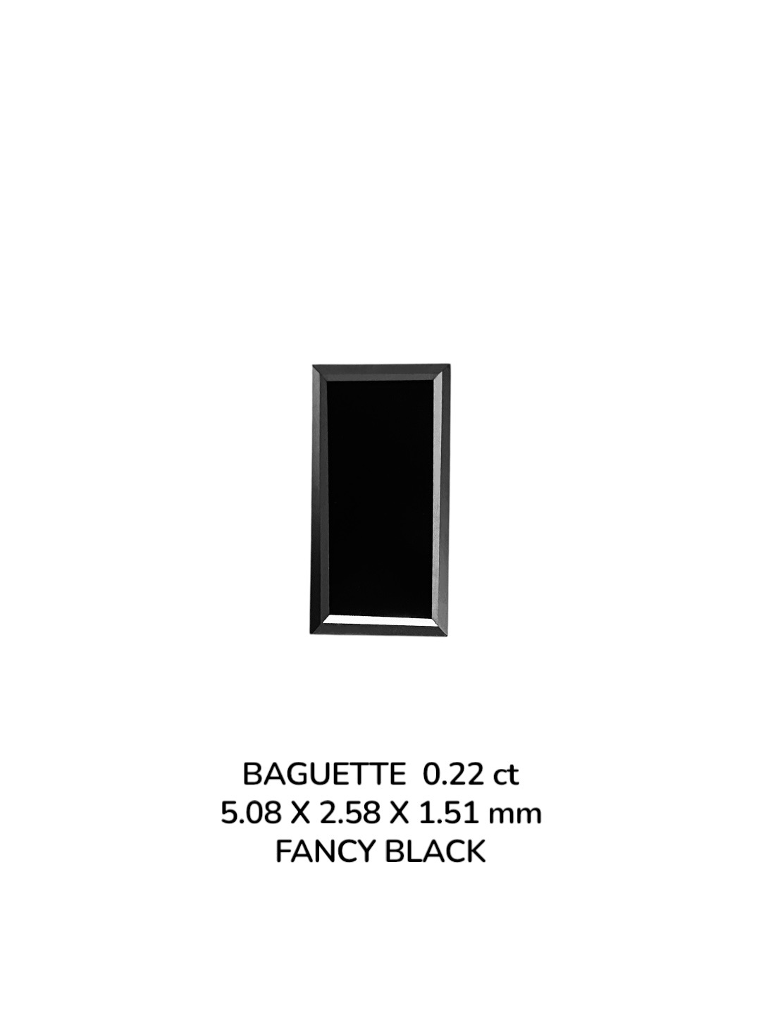 0.22 Carat Natural Fancy Black Baguette Diamond SE-9109T23