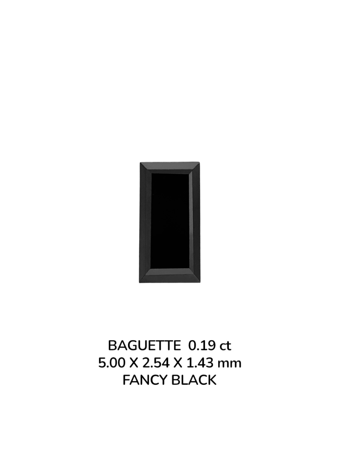 0.19 Carat Natural Fancy Black Baguette Diamond SE-9109T24