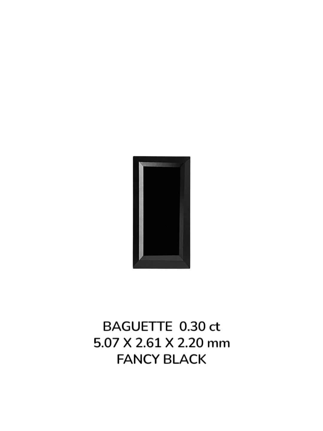 0.30 Carat Natural Fancy Black Baguette Diamond SE-9109T26