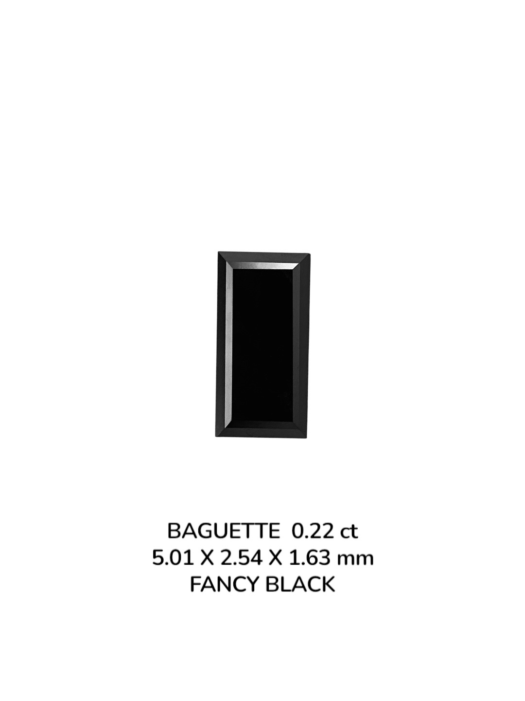 0.22 Carat Natural Fancy Black Baguette Diamond SE-9109T27