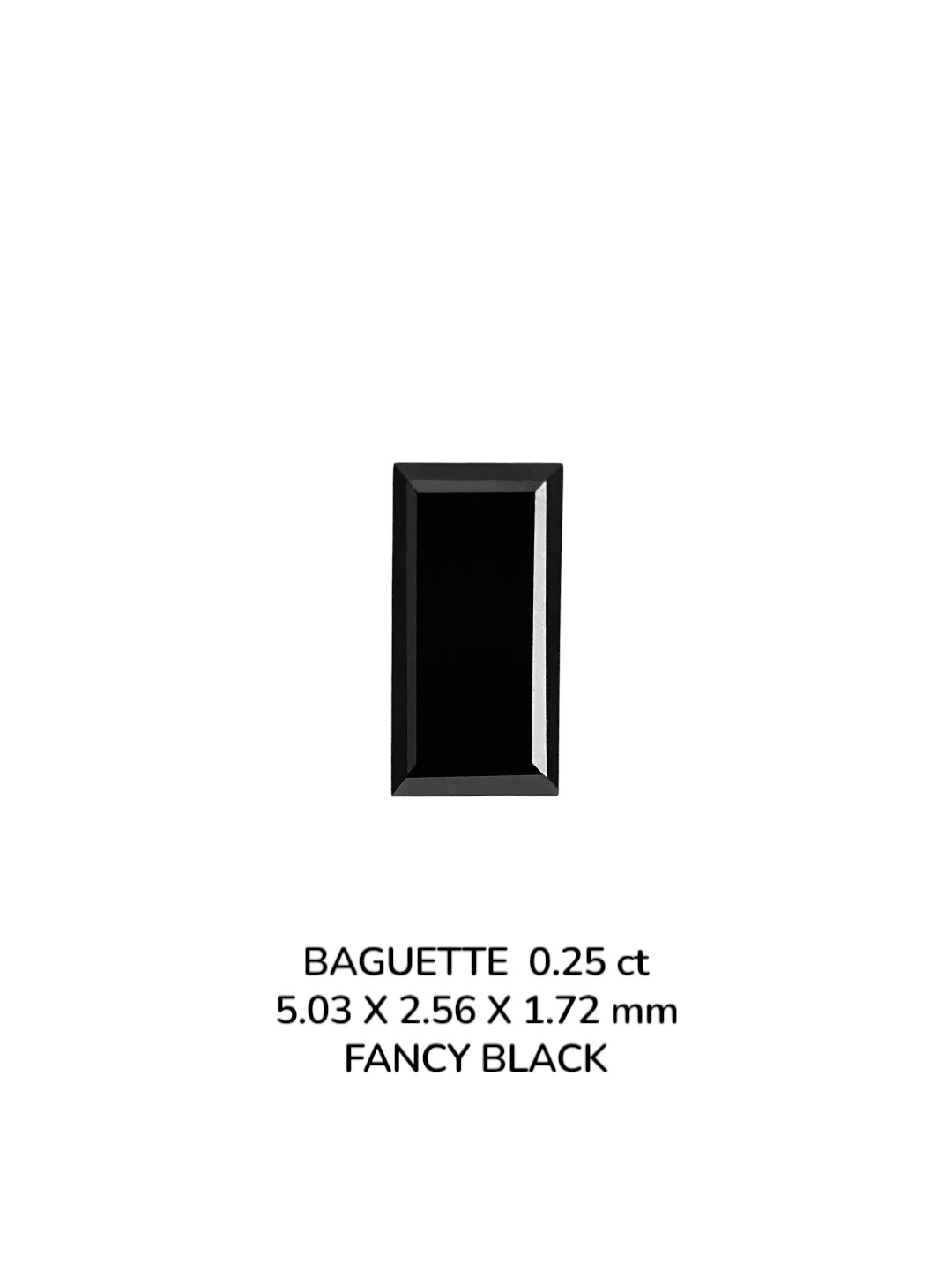 0.25 Carat Natural Fancy Black Baguette Diamond SE-9109T28