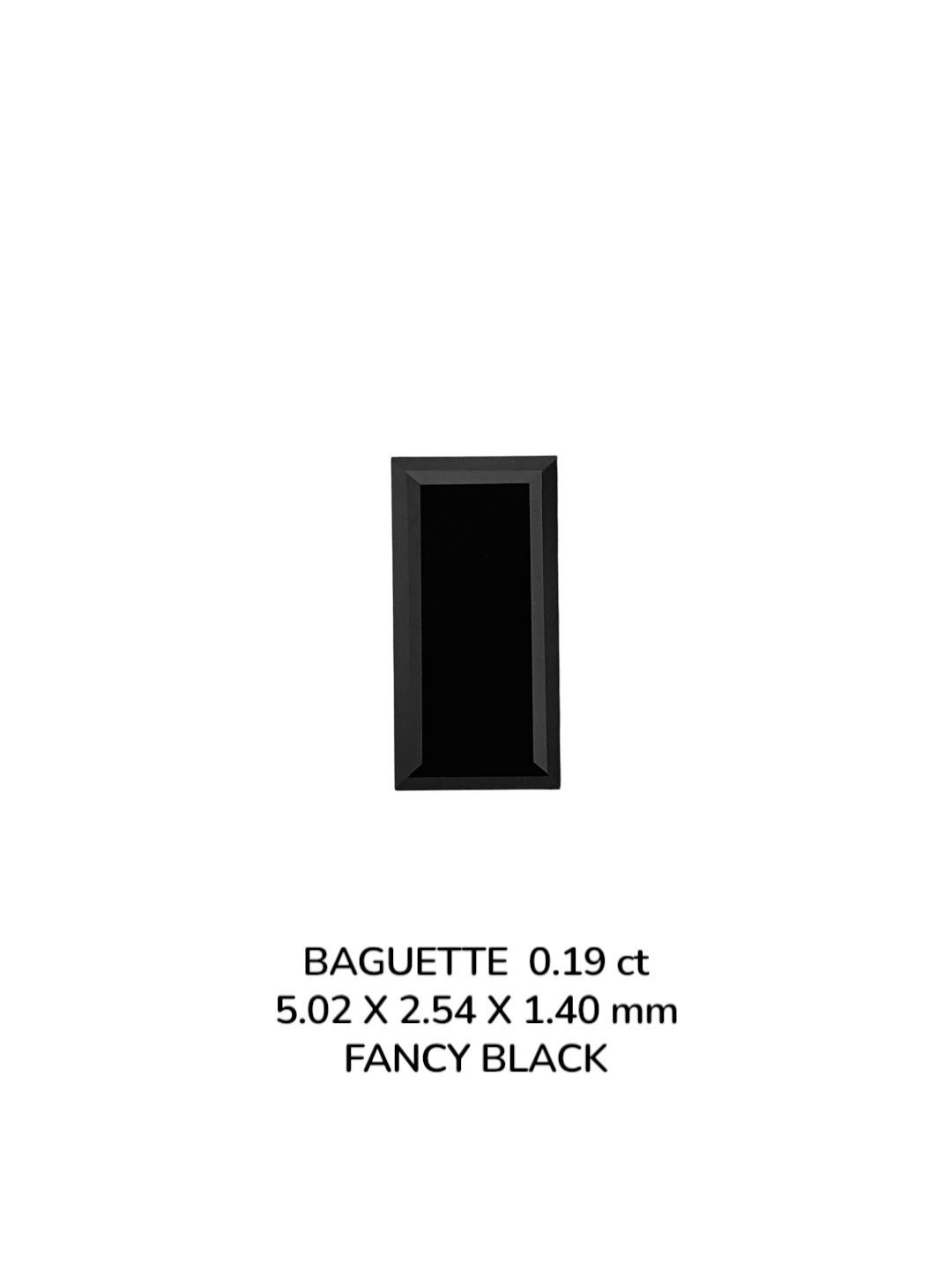0.19 Carat Natural Fancy Black Baguette Diamond SE-9109T29