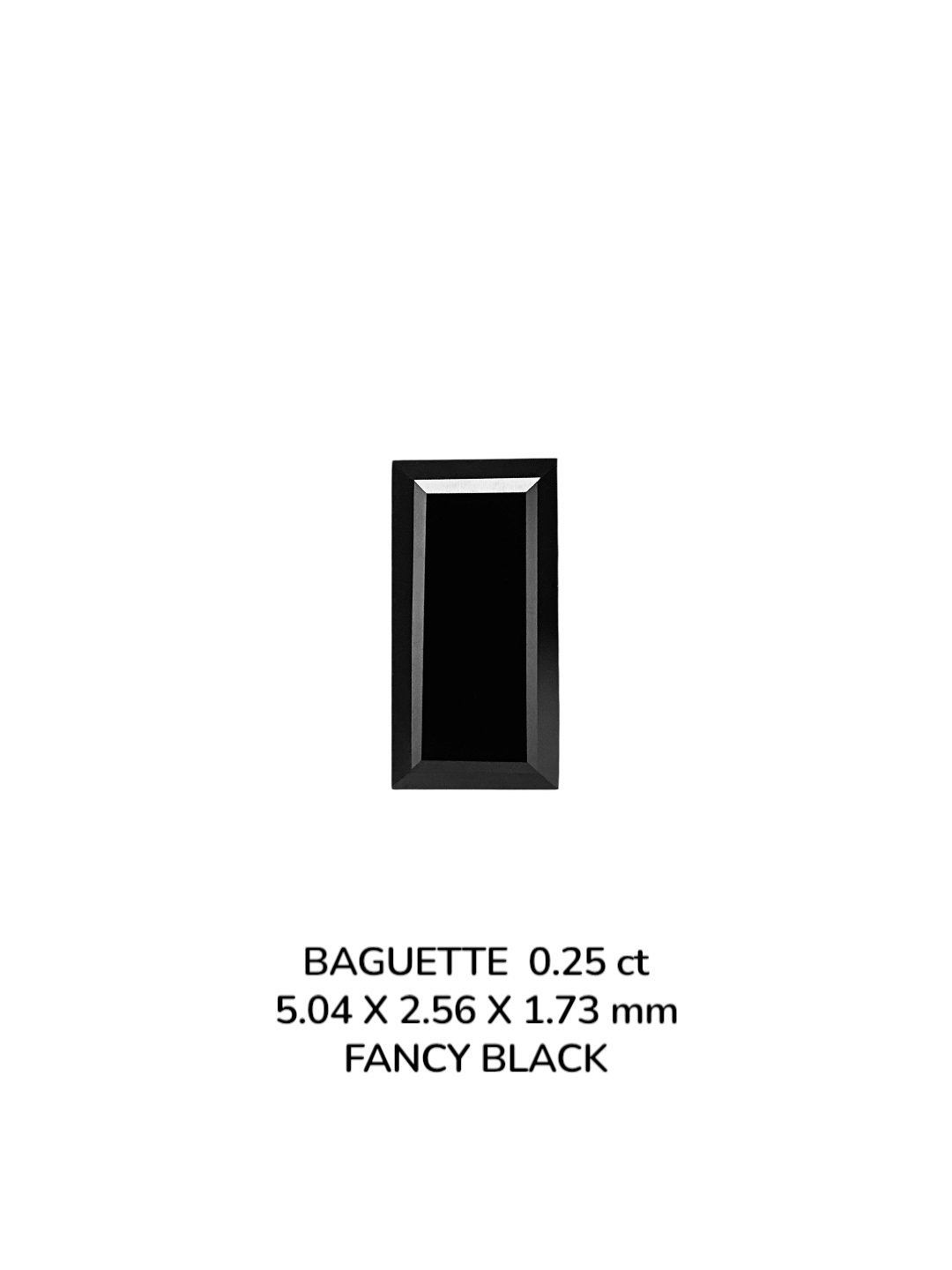 0.25 Carat Natural Fancy Black Baguette Diamond SE-9109T32