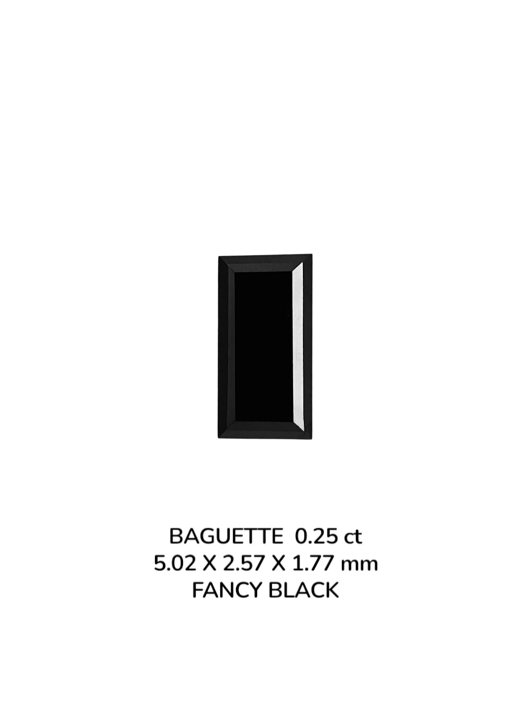 0.25 Carat Natural Fancy Black Baguette Diamond SE-9109T34