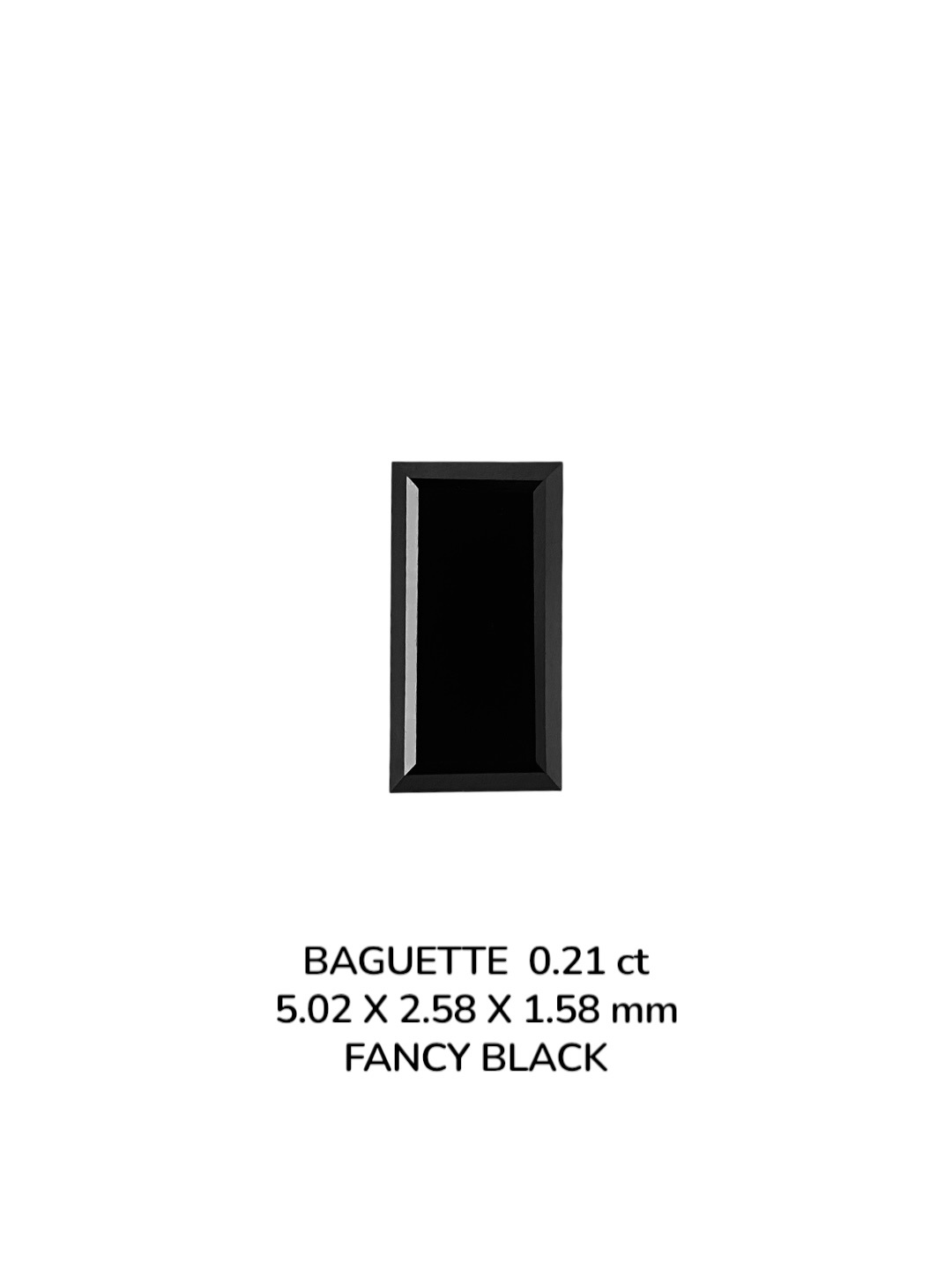 0.21 Carat Natural Fancy Black Baguette Diamond SE-9109T37