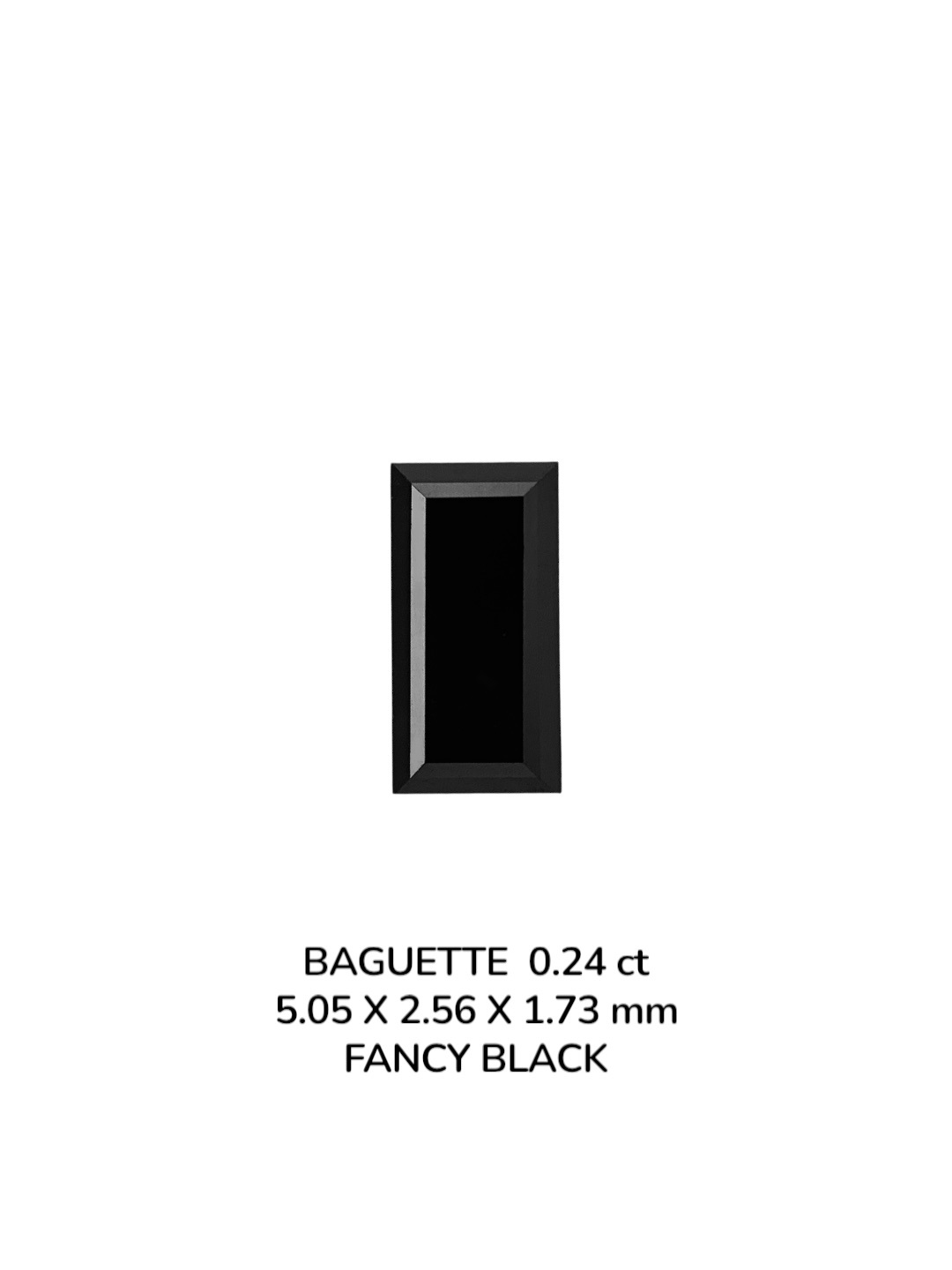 0.24 Carat Natural Fancy Black Baguette Diamond SE-9109T39