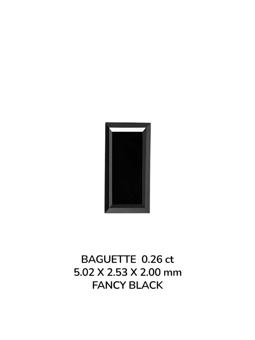 0.26 Carat Natural Fancy Black Baguette Diamond SE-9109T4