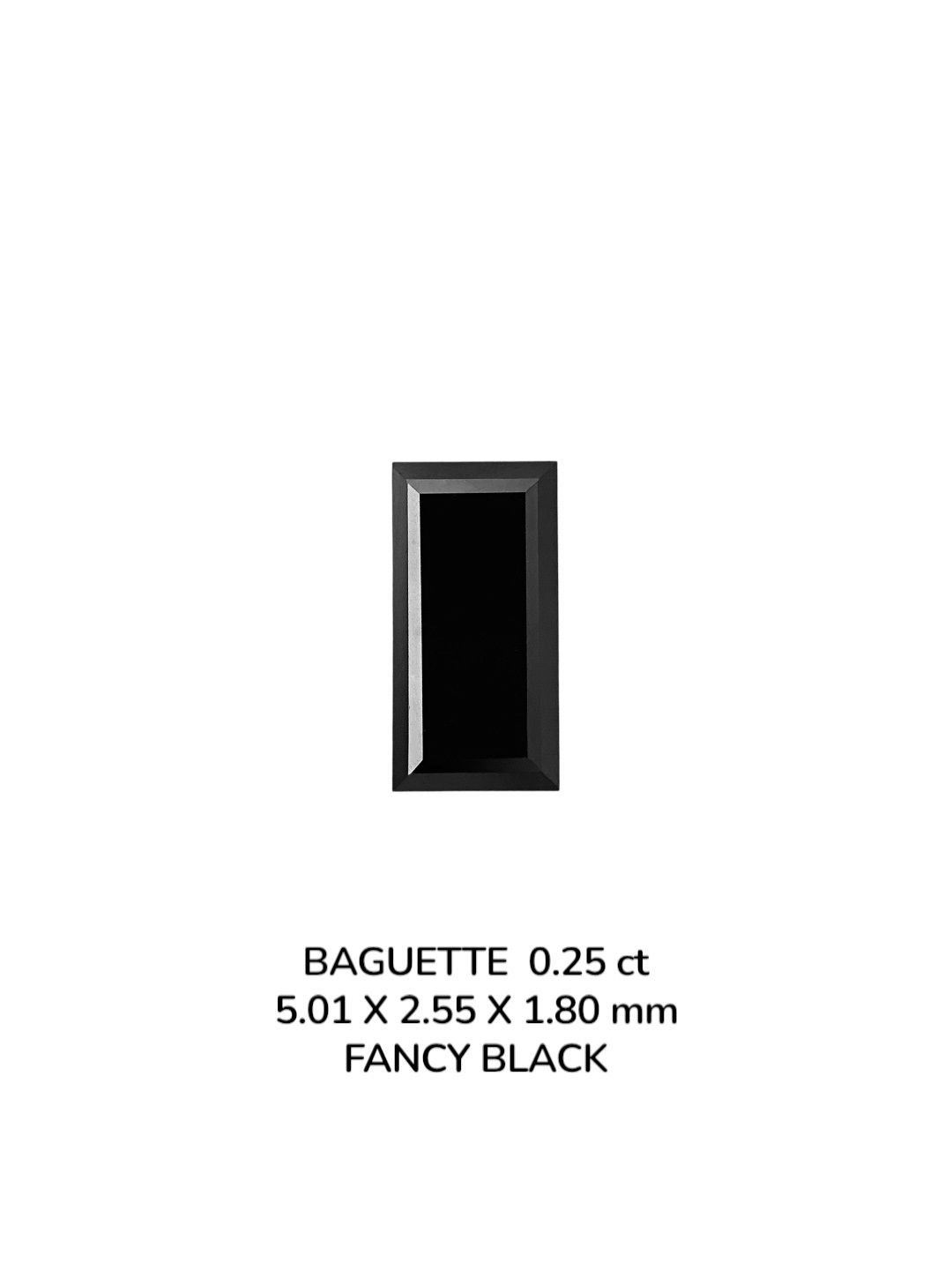0.25 Carat Natural Fancy Black Baguette Diamond SE-9109T42