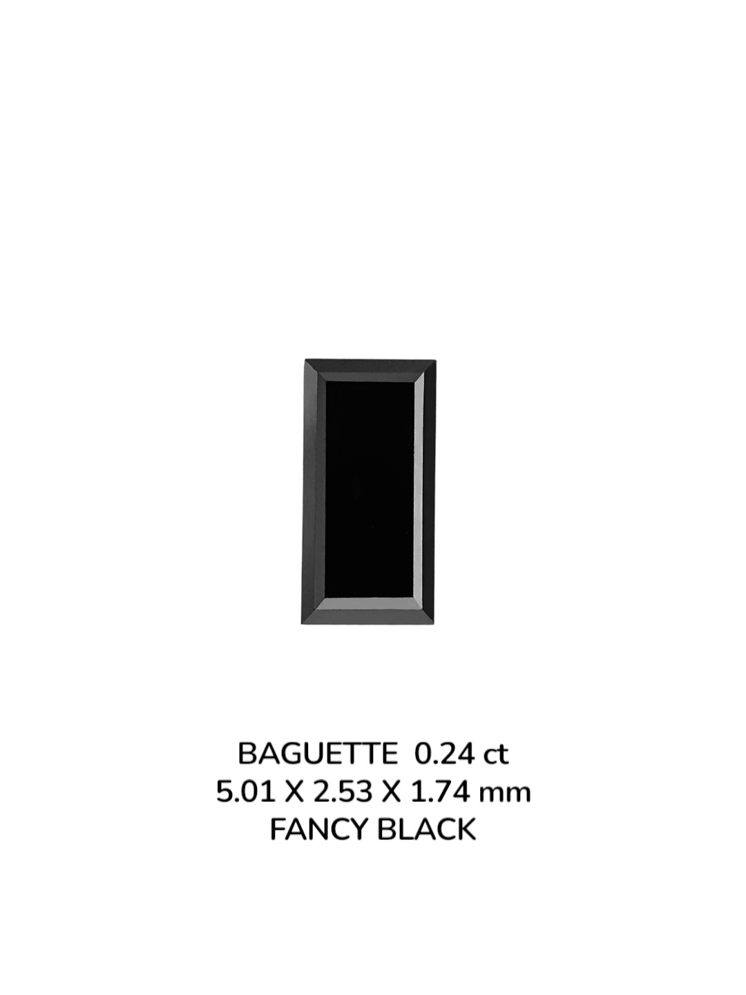 0.24 Carat Natural Fancy Black Baguette Diamond SE-9109T43