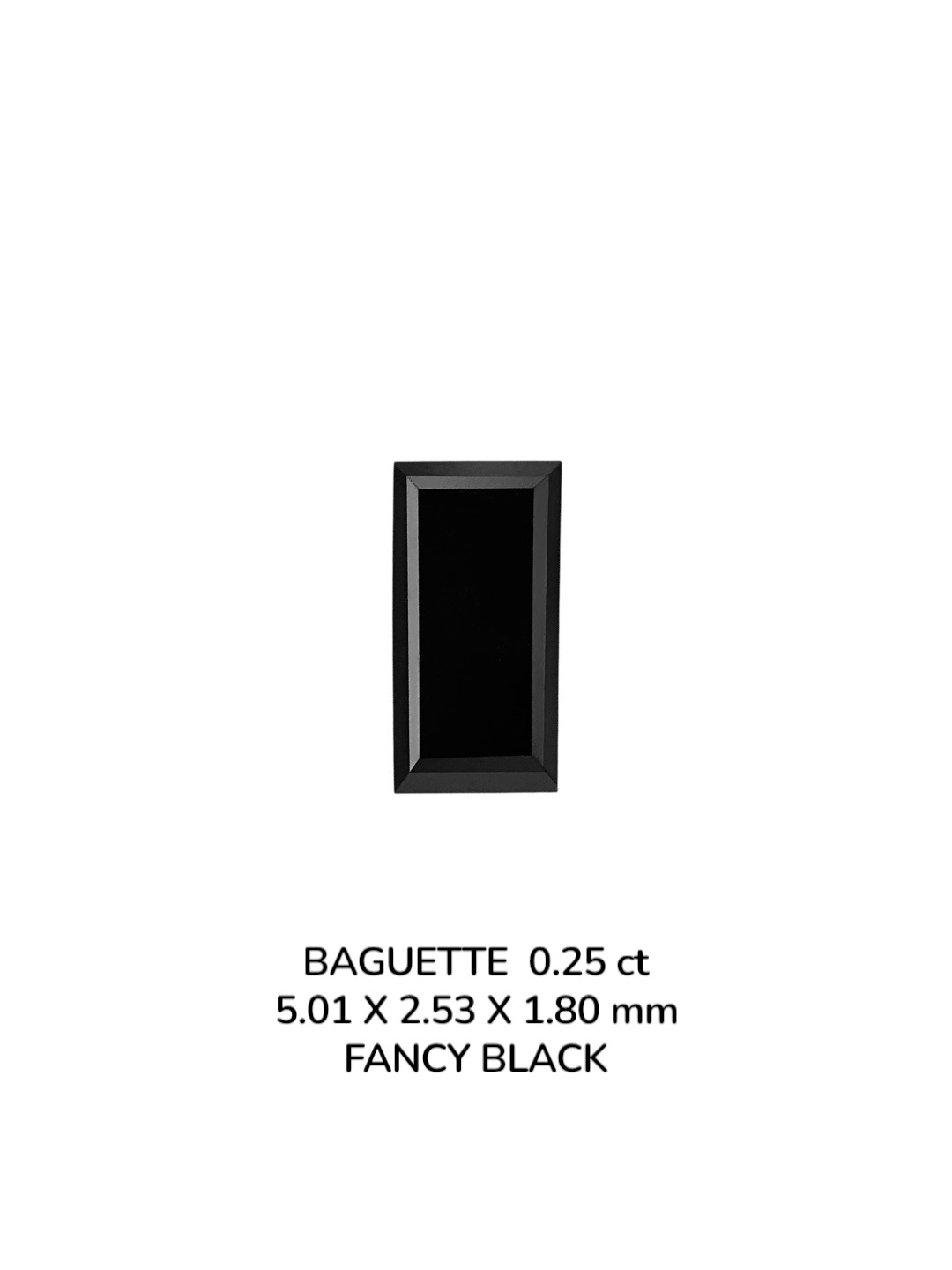 0.24 Carat Natural Fancy Black Baguette Diamond SE-9109T45