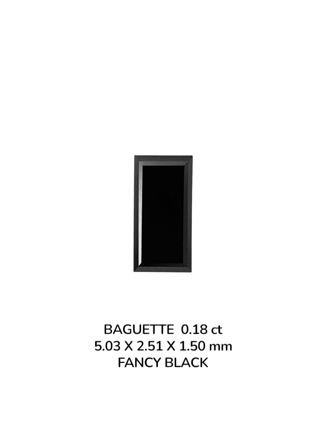 0.18 Carat Natural Fancy Black Baguette Diamond SE-9109T49