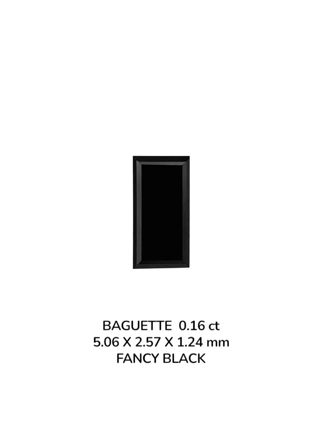 0.16 Carat Natural Fancy Black Baguette Diamond SE-9109T50