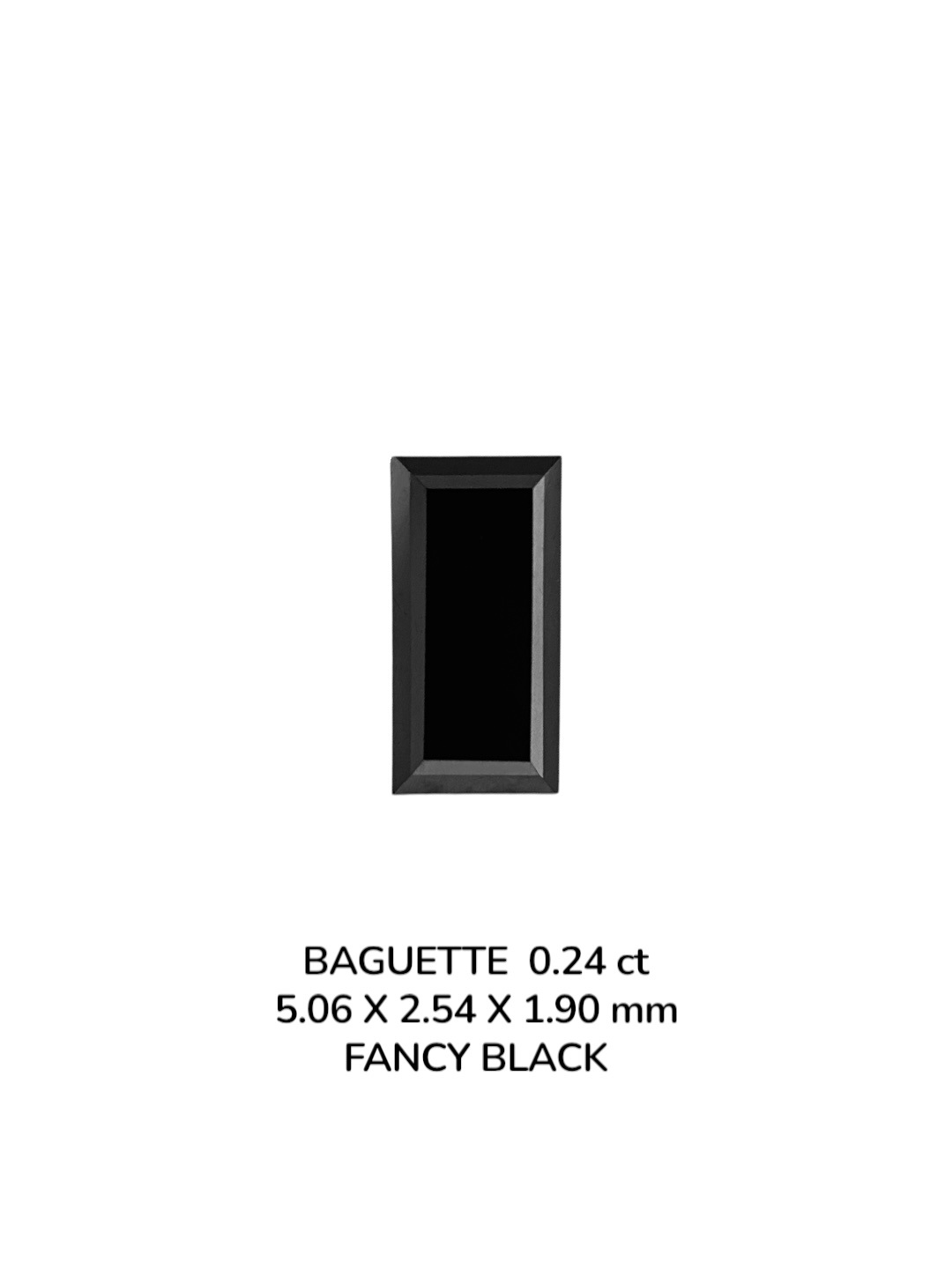 0.24 Carat Natural Fancy Black Baguette Diamond SE-9109T51