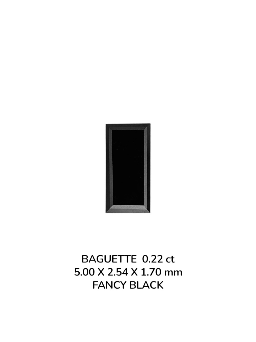0.22 Carat Natural Fancy Black Baguette Diamond SE-9109T52