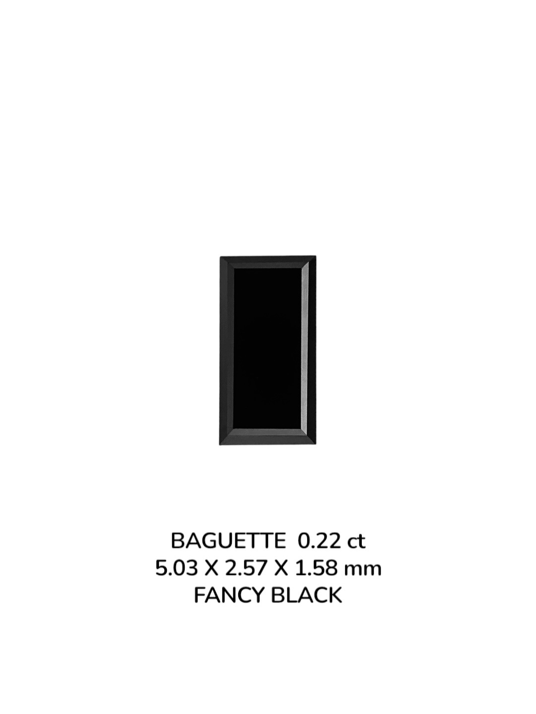 0.22 Carat Natural Fancy Black Baguette Diamond SE-9109T53